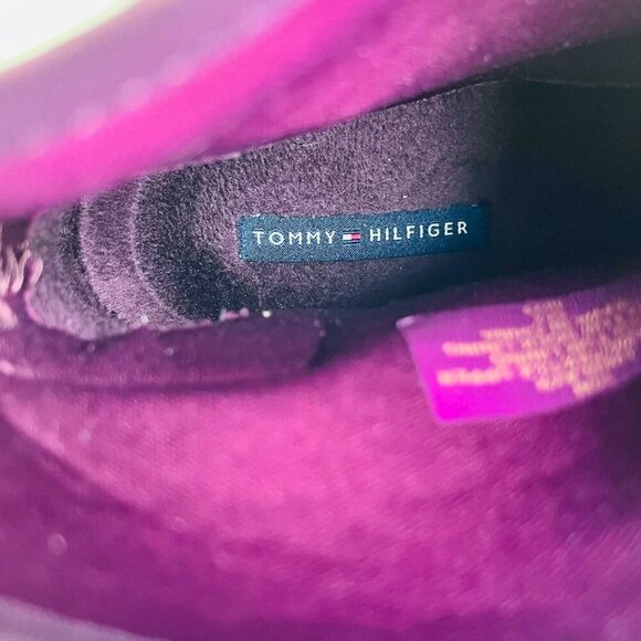 Tommy Hilfiger Women's Blayr Rain Boot Size 10 Burgundy Waterproof Pull On Ankle - Picture 8 of 11